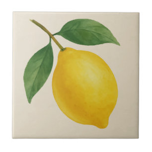 Linke Lemon Tile - Wasserfarben Fliese