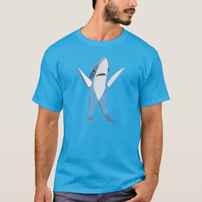 Linke Shark Halftime Shark Kostüm T-Shirt (Vorderseite)