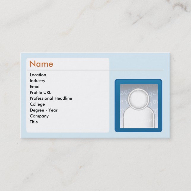 LinkedIn - Geschäft Visitenkarte (Vorderseite)