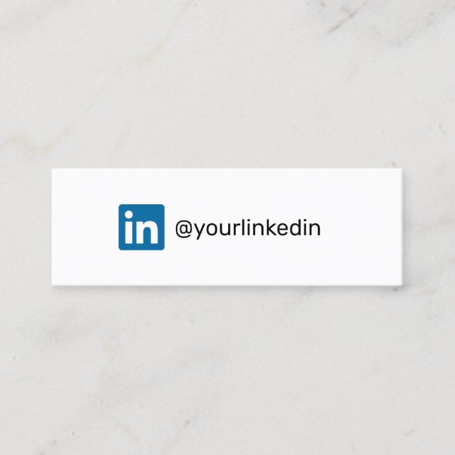 LinkedIn Social Media Modernes trendisches Marketi Telefonnummerkarte (Vorderseite)