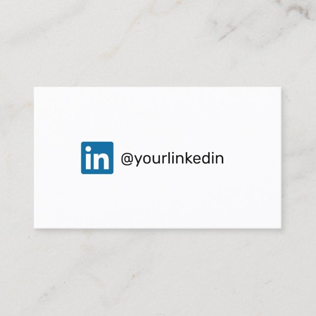 LinkedIn Social Media Modernes trendisches Marketi Telefonnummerkarte (Vorderseite)