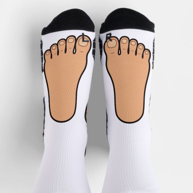 Linker Fuß Rechter Fuß Cartoon Socken (Oben)