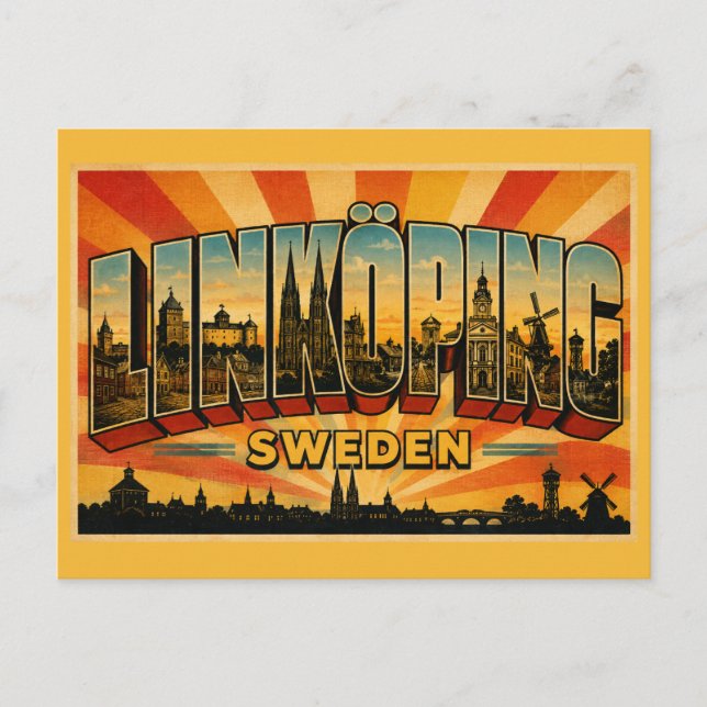 Linköping Schweden Kathedrale Postkarte (Vorderseite)