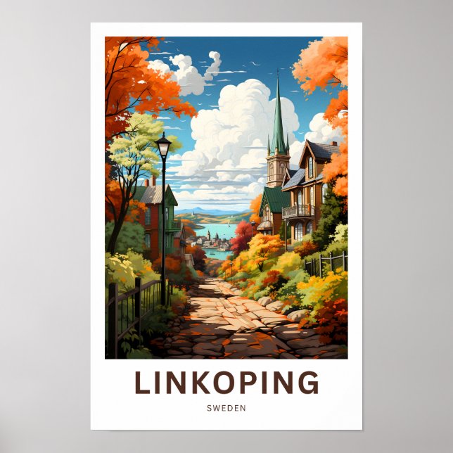 Linkoping Schweden Travel Print Poster (Vorne)