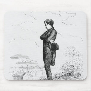 Links allein, Rastignac ging einige Schritte Mousepad