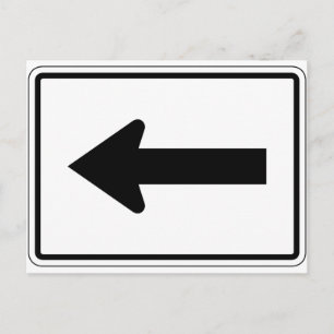 Links Arrow Street-Zeichen Postkarte