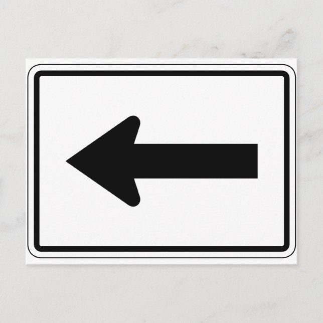 Links Arrow Street-Zeichen Postkarte (Vorderseite)