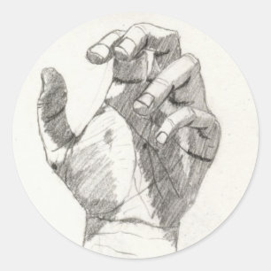 Links Aufkleber der Hand (Detail)