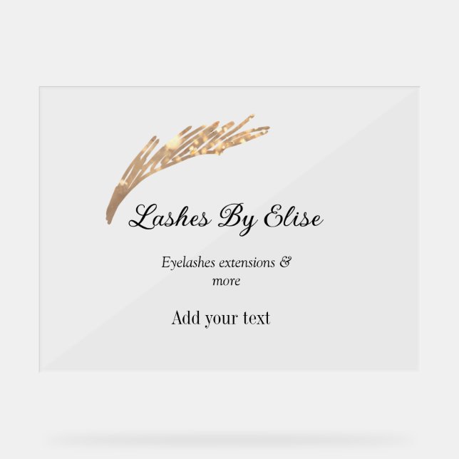 Links durch Hinzufügen von Namen Kontakt Info Soci Acrylschild (Vorderseite)