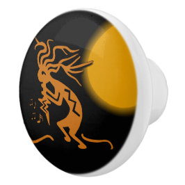 Links Einfassung Kokopelli Musiker Keramikknauf