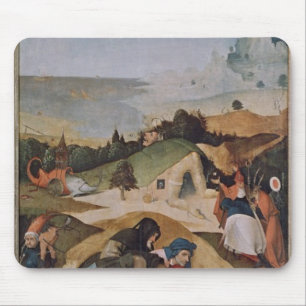 Links Flügel des Triptychons der Versuchung von Mousepad