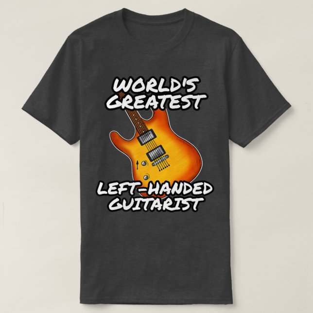 Links Gitarrist Lefty Guitar Musician Premiu T-Shirt (Design vorne)