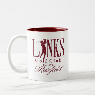 Links Golf Club Muirfield Est 1744 Zweifarbige Tasse