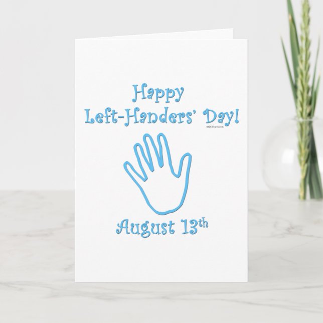 Links Handers Day Karte (Vorderseite)