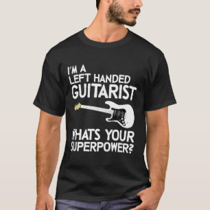 Links Handgitarre Lefty Guitar Player Retro T-Shirt