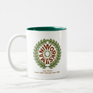 Links HandTasse Zweifarbige Tasse