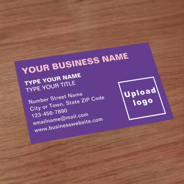 Links Lila Visitenkarte (Front of the business card)