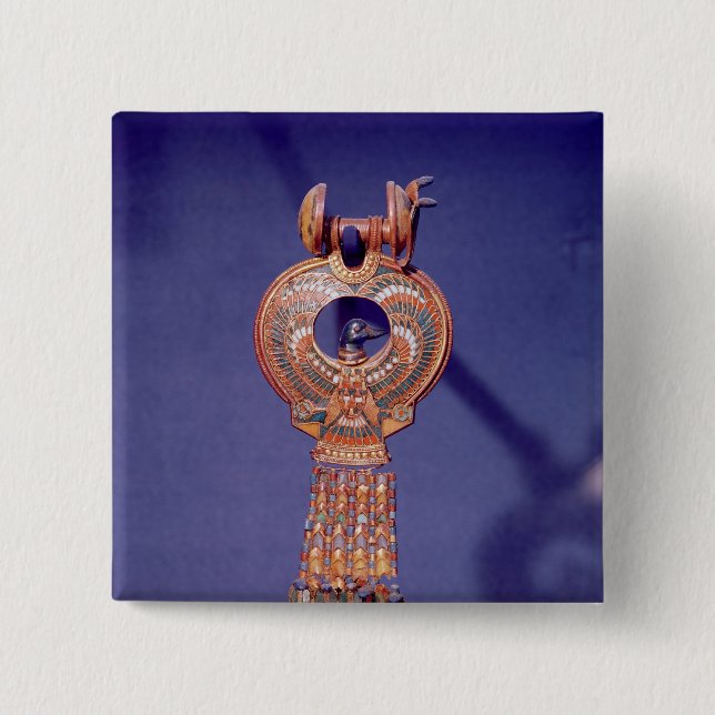 Links Ohrring von den Ohrringen eines Paares mit a Button (Vorderseite)