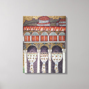 Links Palazzo di Teodorico, 527-99 Leinwanddruck