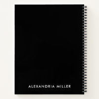 Links Personalisierte Schwarzmonogramm-Spirale