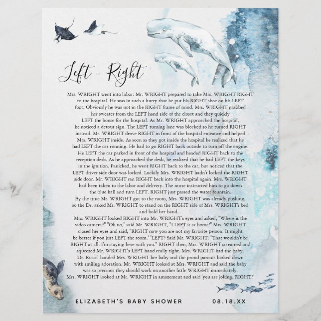 Links - Recht | Baby Showspiel (Vorderseite)