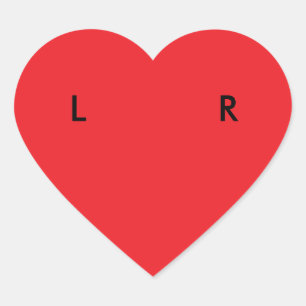 Links/rechte Schuh-Aufkleber (Herz) Herz-Aufkleber