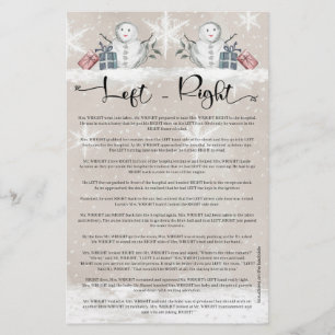 Links Right Snowman Baby Dusche