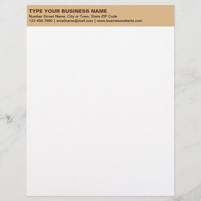 Links, Schlichte Texte zur leichten Braunen Übersc Briefbogen (Vorderseite)