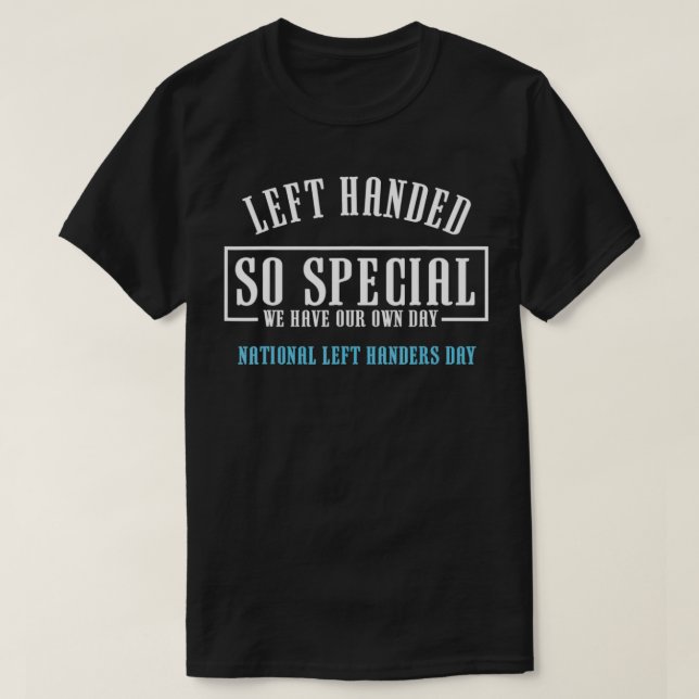 Links, so besonderer, national Verlassen Handertag T-Shirt (Design vorne)