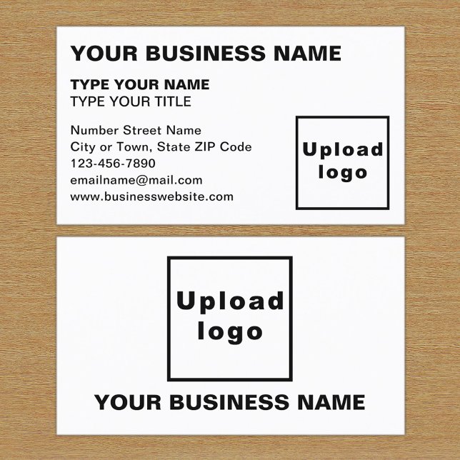 Links weiße Business-Karte mit Ausrichtung Visitenkarte (The front and back of the white business card)