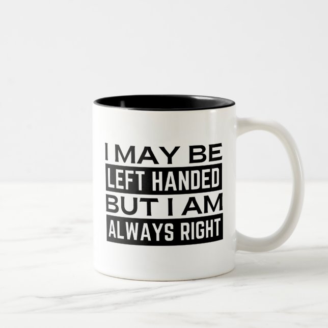 Linkshänder-Tasse Zweifarbige Tasse (Rechts)