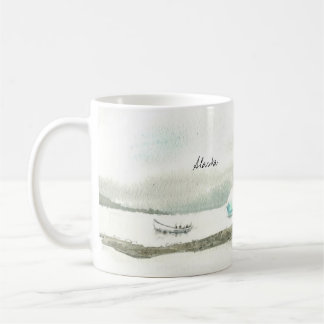 Linkshändige Alaska-Boots-Reise Kaffeetasse