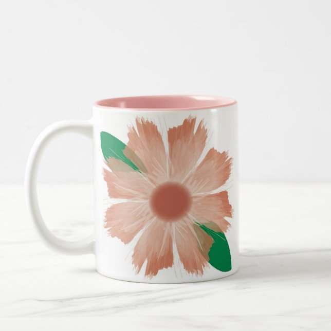 Linkshändige Blume verblaßt Scripture-Tasse Zweifarbige Tasse (Links)