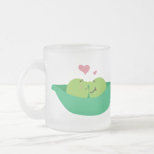 Linkshändige Erbsen-Hülsen-Schatz-Tasse Mattglastasse