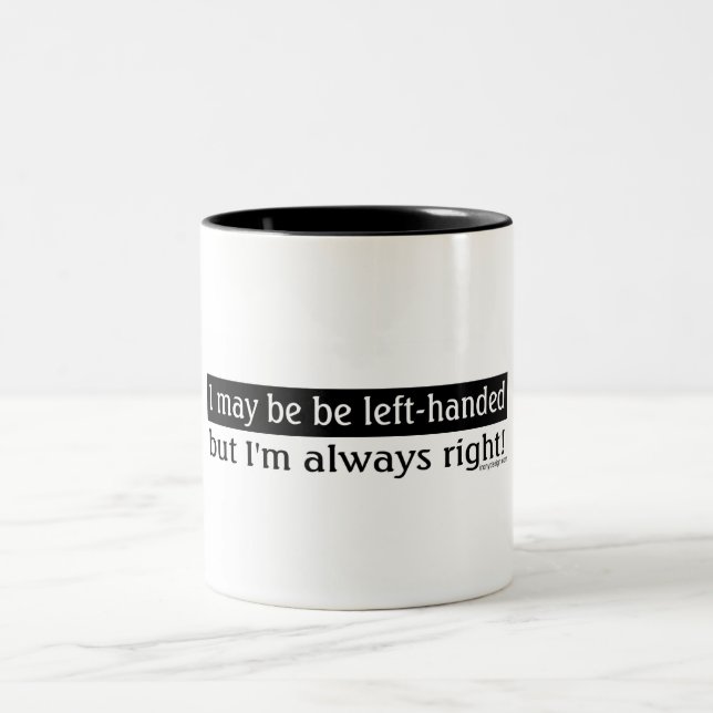 Linkshändige Leute Zweifarbige Tasse (Mittel)