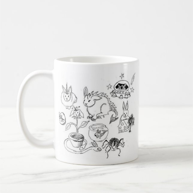 Linkshändige Planhäschen-Tasse Kaffeetasse (Links)