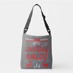 Linksmu Kaledu Litauisch Merry Weihnachtsgeschenk Tragetaschen Mit Langen Trägern