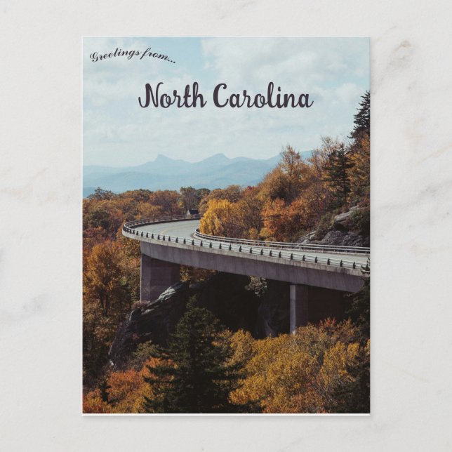 Linn Cove Viaduct in Linville North Carolina Postkarte (Vorderseite)