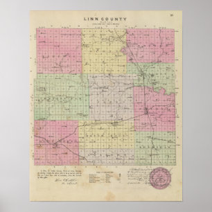 Linn Landkreis, Kansas Poster