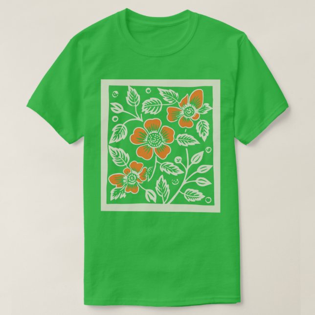 Lino Cut Birds 10 T-Shirt (Design vorne)