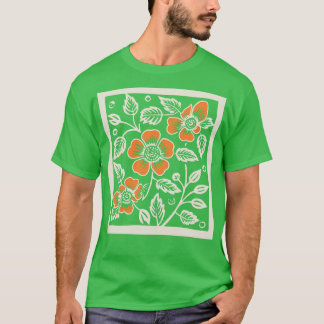Lino Cut Birds 10 T-Shirt