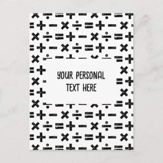Lino Cut & Custom Text Postkarte