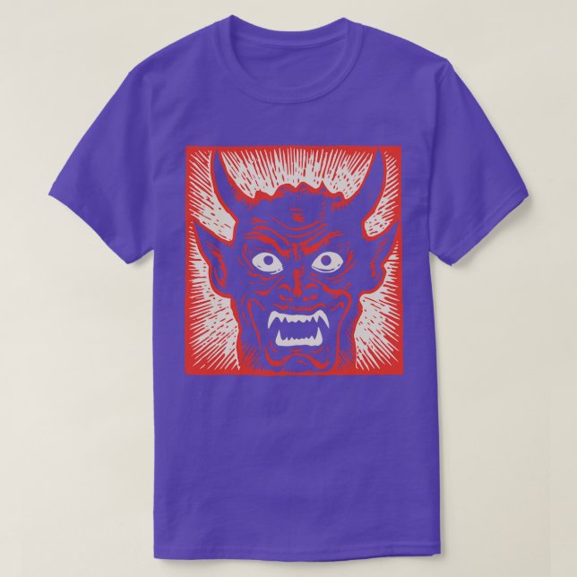 Lino Cut Devil 10 T-Shirt (Design vorne)