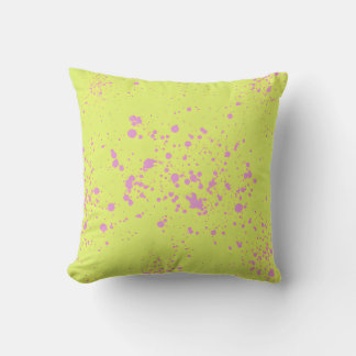 Linse Green & Pink Spritzer Art Throw Kissen