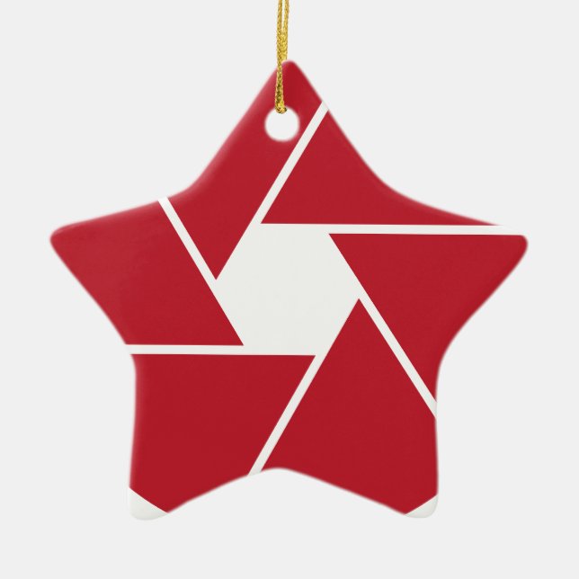 Linse-Öffnungs-Grafikdesign Keramikornament (Vorne)