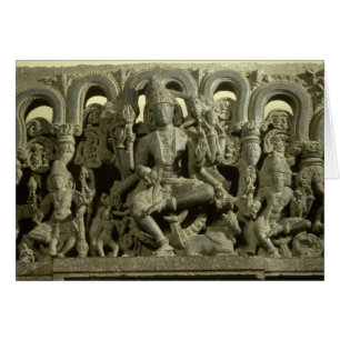 Lintel, das die Dreifaltigkeit darstellt: Siva, Br