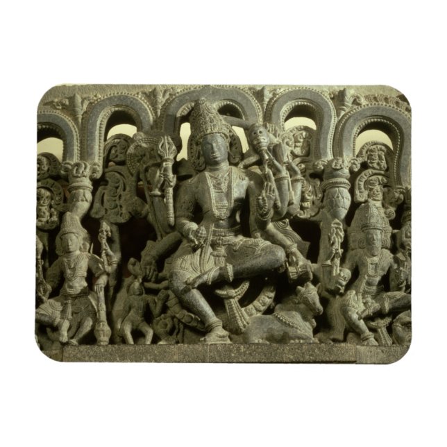 Lintel, das die Dreifaltigkeit darstellt: Siva, Br Magnet (Horizontal)