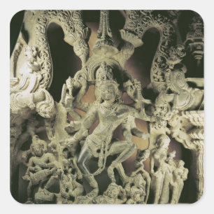 Lintel mit Shiva Nataraja, Kakatiya-Dynastie Quadratischer Aufkleber