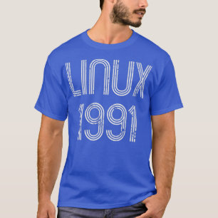 Linu 1991 für Freie Software Geeks Distessed T-Shirt