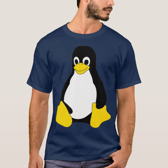 Linu Mascot Tu der Pinguin Nerd Geek IT Person T-Shirt (Vorderseite)